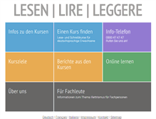 Tablet Screenshot of lesenlireleggere.ch